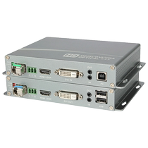 Nanqian multifunctional DVI optical transceiver with HDMI loop-out USB keyboard and mouse two-way audio 232 data non-compressed KVM optical fiber extender single fiber LC LED large screen high-definition video