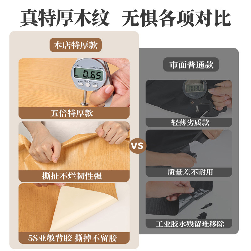2026年木纹地板贴自粘地板翻新改造怎么选最实用？防水耐磨加厚地板纸必备指南😎-地贴-淘宝百科网