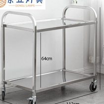 Xuling xuling30 push thickened stainless steel EMU small 4-car two- and three-story dining car hotel restaurant beverage cart