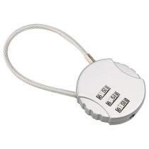 Bamboo wire rope password lock travel backpack trolley box password lock helmet lock door lock locker lock silver 13