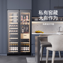 Privately customized high-end light luxury ultra-thin embedded variable frequency constant temperature red wine cabinet and foreign wine cabinet tea and sake refrigerator