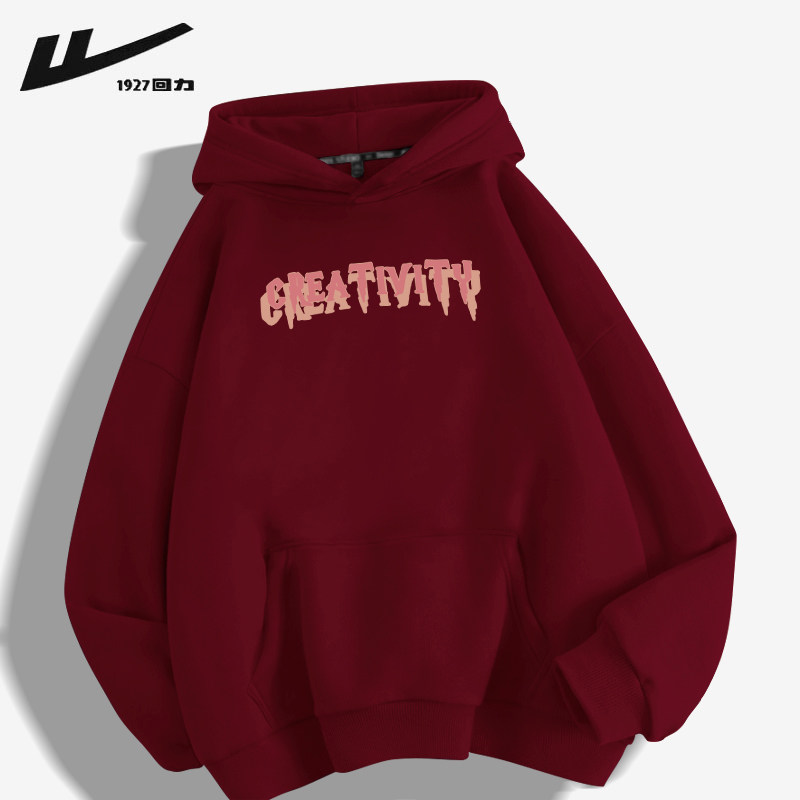 Back Force Heavy Pound Country Tide Autumn Winter Style Loose thin section Lianhood 2023 new 100 hitch Lazy Wind Casual Blouses-Taobao