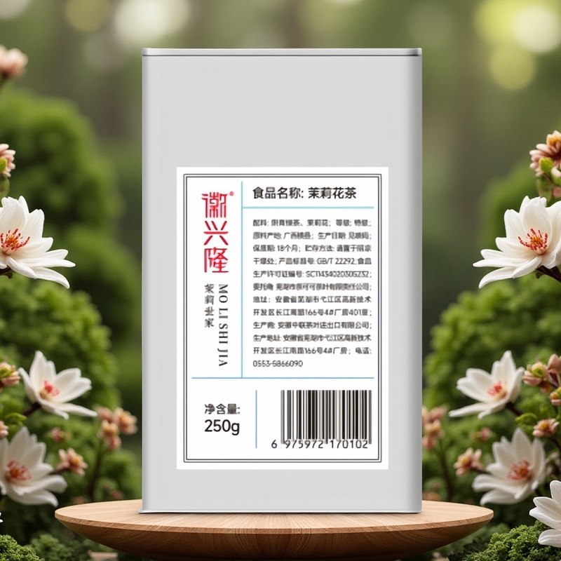 Jasmine Tea Huixinglong Premium Flower Tea Herbal Green Tea Strong Aroma Canned Eight-Flavor Blend Guangxi Hengxian