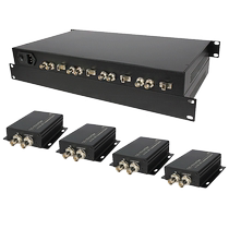 Conglu 4-slot 12G-SDI optical transceiver centralized power supply rack 4K@60hz 3840x2160 19-inch 1U 1 to 4 high-definition audio and video extender one point four