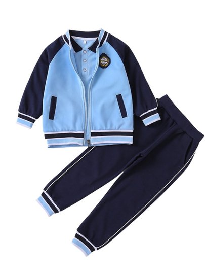 幼儿园园服春秋款套装英伦风小学生运动班服儿童校服秋季表演服