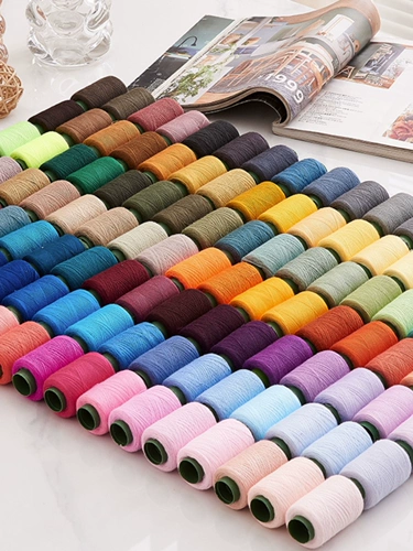 Домохозяйство Черно -белая полиэфирная хлопковая проволока 402 квадратная метра швейная машина линия ручной работы ручной швейной курт