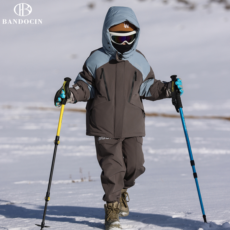 Boy ski suit winter dress CUHK Tong Yang Gas 2023 new children's winter outdoor windproof two sets-Taobao