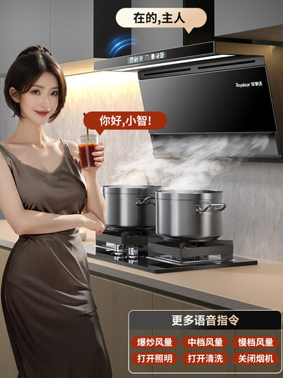 Royalstar Range Hood for Home Kitchen, Large Suction Power, New Model, No Need to Disassemble for Cleaning, Small Wall-Mounted Top-Side Dual Suction Range Hood