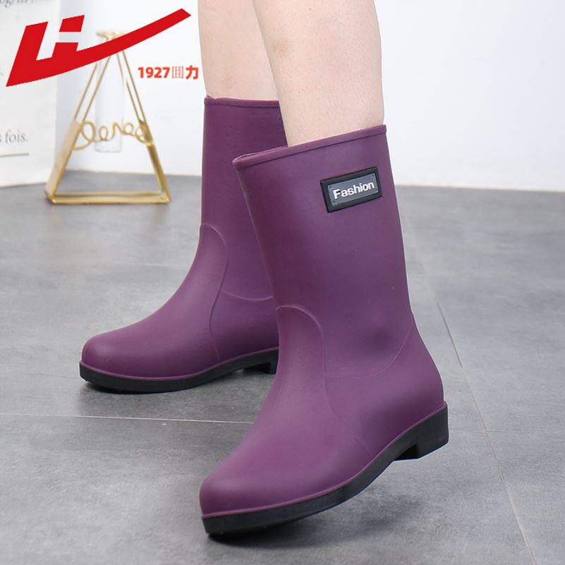 Brand Short Drum Rain Shoes Women Fashion Rain Boots Waterproof Elegance External Wear All Season Water Shoes Non-slip Working Rubber Shoes Water Boots Lady-Taobao