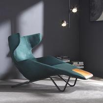 Nordic light luxury fabric single chair living room modern creative lunch break sofa chair Italian minimalist leisure lazy chair