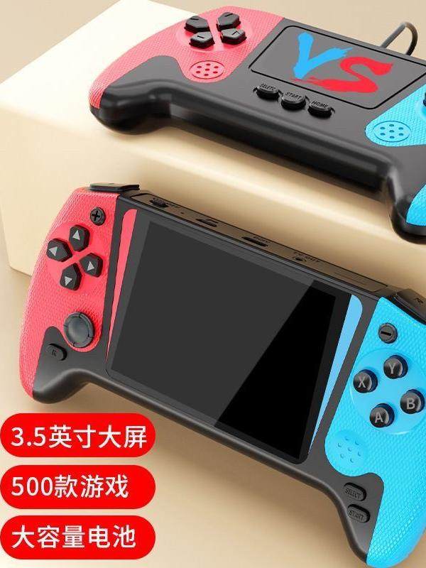 New Joystick Handheld Game Console 500 Games Classic Nostalgic Large Screen Kidsren's Double Rechargeable Game Console