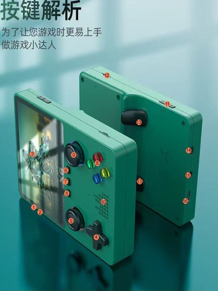 New X6 Classic Handheld Dual Joystick Operation Super Large High-Definition Screen Playable Nostalgic Student Rechargeable Double Childhood