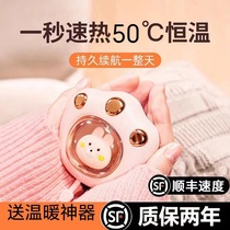 Cat Claw Hand Warmer Portable Student Handheld Childrens Mini Hand Warmer USB Charging Two-in-One