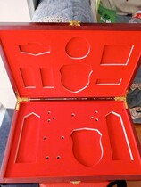 Latest dress accessories Memorial box Wooden Containing Box Square Gold Bar Medal Badges Display Case Gift Box