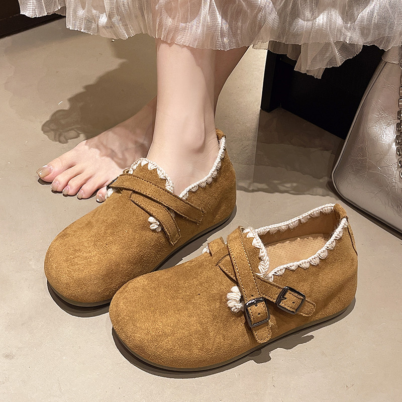 Yang Mi Style Thick-Soled Height-Increasing Full-Wrap Birkenstock Shoes for Women, 2025 Autumn New Slip-On Loafers, Birkenstock Single Shoes