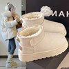 Thick-Soled Snow Boots for Women, 2025 New Model, Winter Fleece-Lined, Thickened, Waterproof, Non-Slip, Warm, Large Cotton Shoes, Size 34