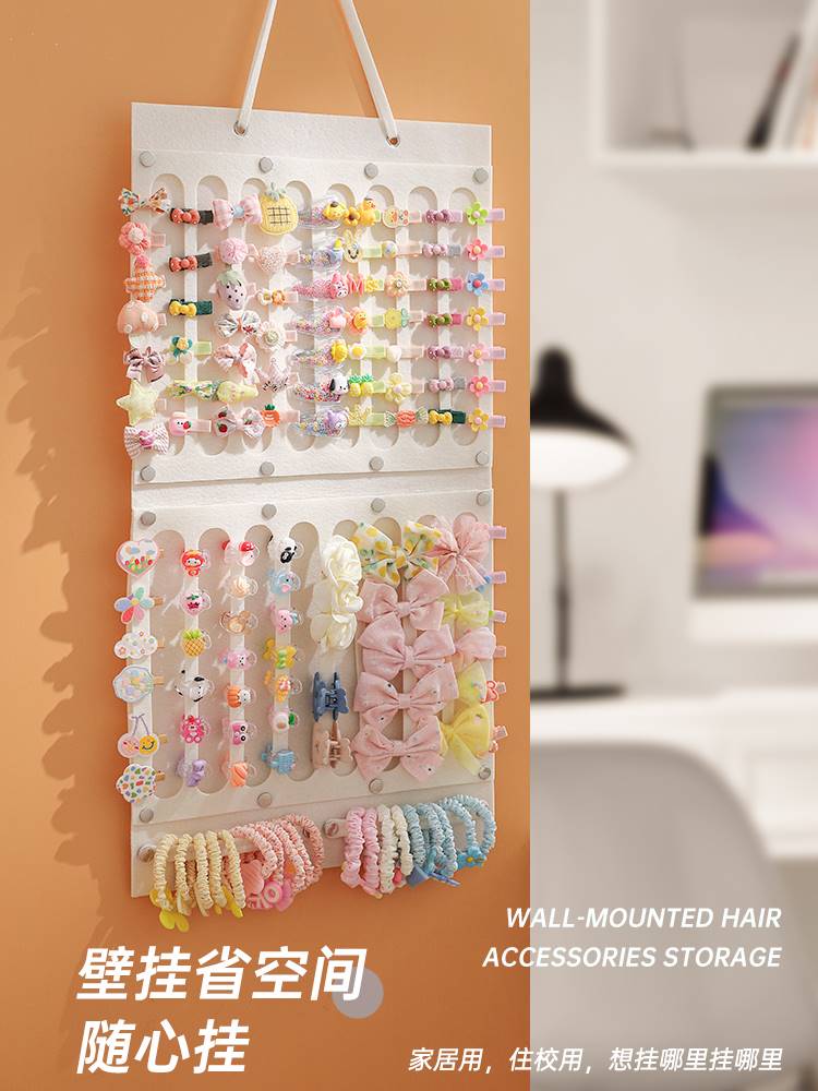 Children hair clip containing wall-mounted girl hair stirrup hairpin Hair Card Hair card Hair Pendant wall Accessories Hanging Wall Ornaments First Decorated Case Wall-mounted Bag-Taobao