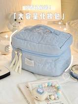 ins wind flowers make-up bag creative milk oil color cosmetics containing bag travel travel senior sense cashier bag woman