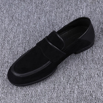 2022 new autumn and winter business casual leather shoes mens trend frosted leather mens shoes breathable slip-on casual shoes
