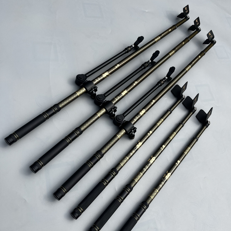 Yaosha High-Carbon Black Pit Rod Holder with Internal Positioning and Locking, Telescopic and Practical Black Pit Competition Fishing Rod Stand