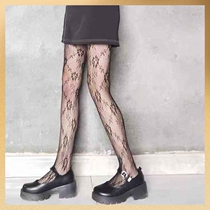 Internet celebrity open silk fishnet stockings dark ultra-thin summer white lace stockings womens thin black ins pantyhose