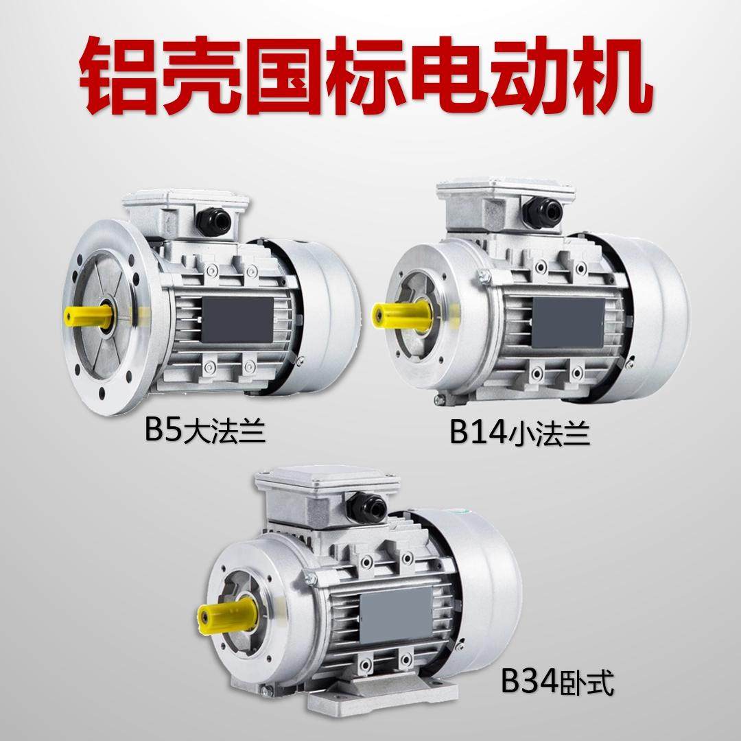 Saiwei製銅線モーター、三相380V、単相220V、アルミシェル、370W/750W非同期周波数変換ブレーキモーター