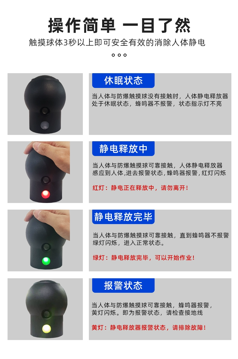 Đức và Nhật Bản nhập khẩu thiết bị báo động tĩnh điện công nghiệp loại cảm ứng chống cháy nổ cơ thể con người về bản chất là an toàn