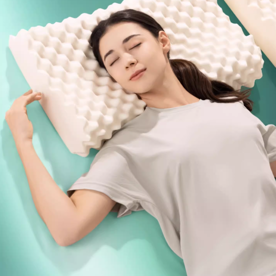 JACE泰国天然乳胶枕头学生宿舍可调节按摩颗粒护颈枕透气【直发】