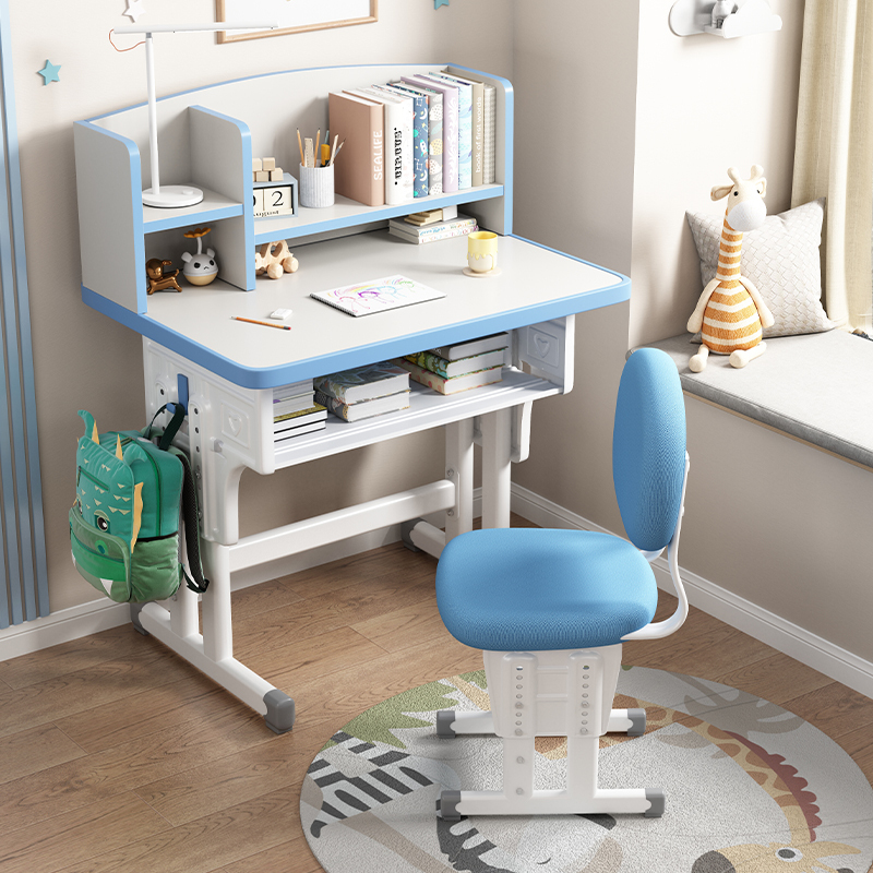 Adjustable Study Table Children's Desk Home Writing Desk and Chair Set Primary School Students' Homework Desk Children's Writing Desk