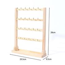 Keychain display rack solid wood hook jewelry display rack small jewelry hanger hook earring display rack bracelet