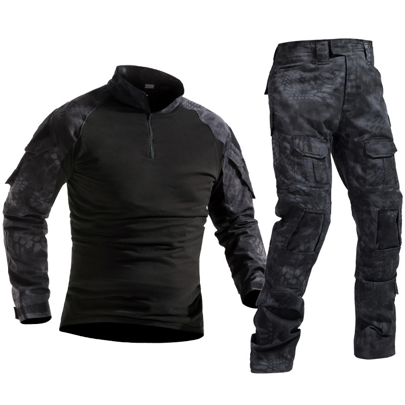 Tactical Camo Set Outdoor Tactical Training Camouflage Python Pattern Training Uniform Set