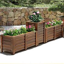 Aluminum flower box stainless steel flower box outdoor plastic wood flower pot flower trough partition flower stand municipal planting and gardening