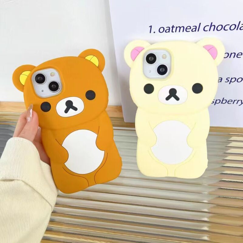 Three-Dimensional Cute Brown Bear Suitable for Apple 17 Mobile Phone Case iPhone 16 Promax Silicone 15 Soft 14 Female 13 Three-Dimensional Cute Brown Bear Suitable for Apple 17 Mobile Phone Case iPhone 16 Promax Silicone 15 Soft 14 Female 13