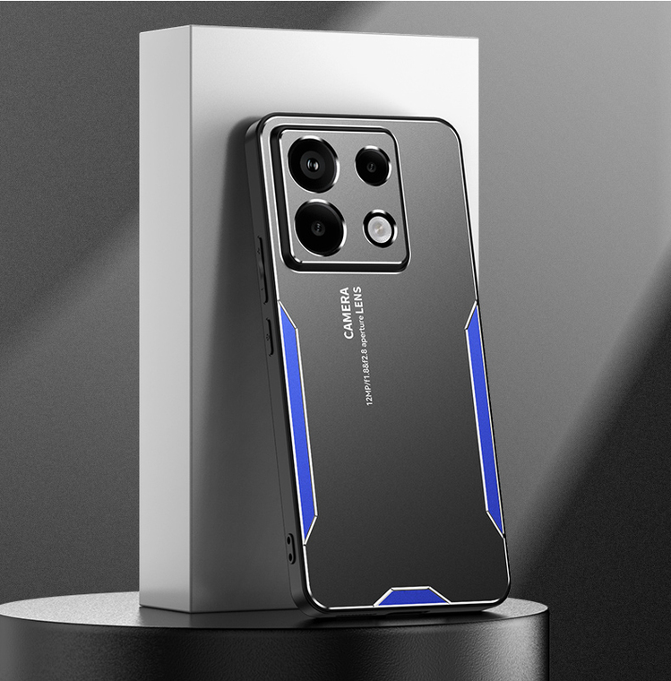 Metal Aluminum Two Tone Matte Anti Scratch Resistant Note 13, Note 13 Pro, Note 13 Pro+ Camera Lens Protection Phone Case