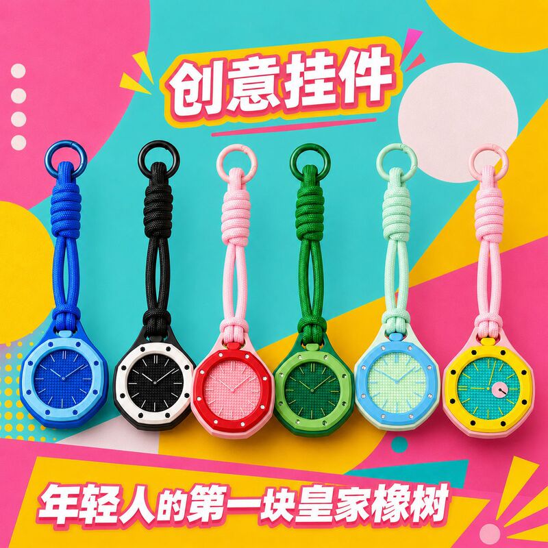 Watch Collaboration with Ap Royal Oak, Funny Dial Pendant, Bag Charm, Keychain Accessory, Decorative Gift for Men Watch Collaboration with Ap Royal Oak, Funny Dial Pendant, Bag Charm, Keychain Accessory, Decorative Gift for Men