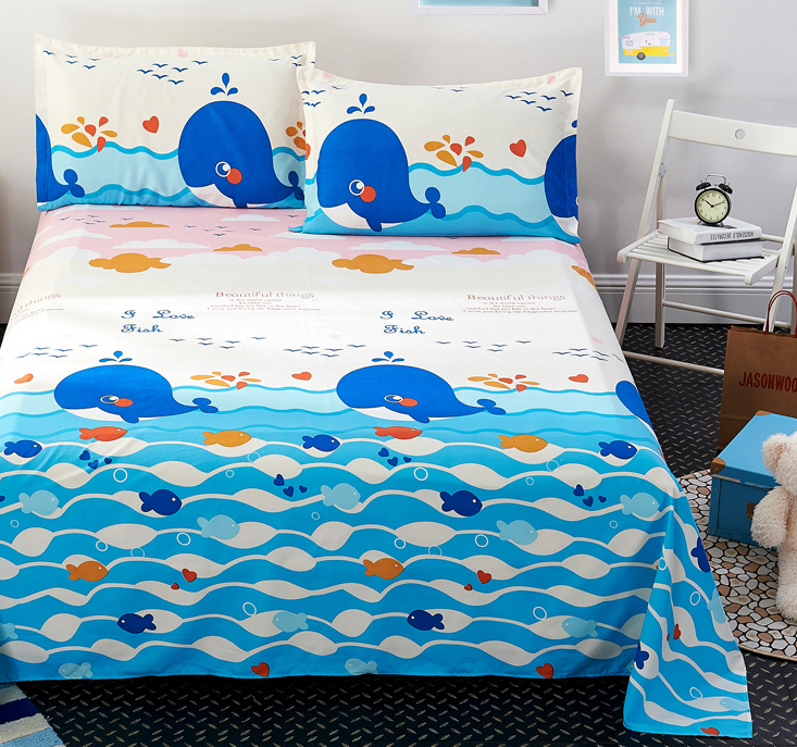 Sheets + gối hai mảnh ba mảnh ký túc xá sinh viên trải giường đơn Twin ins net phim hoạt hình cô gái trái tim đỏ - Khăn trải giường ga nệm