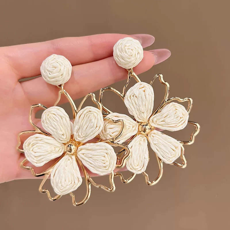 Серьги, с цветочным рисунком, элитные