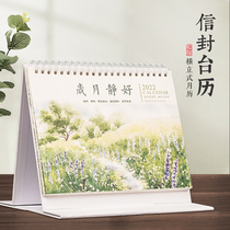 And the 2022 desk calendar table calendar big grid notepad small ornaments ox year Creative simple envelope style calendar work office business customization Ping an insurance advertising printing custom