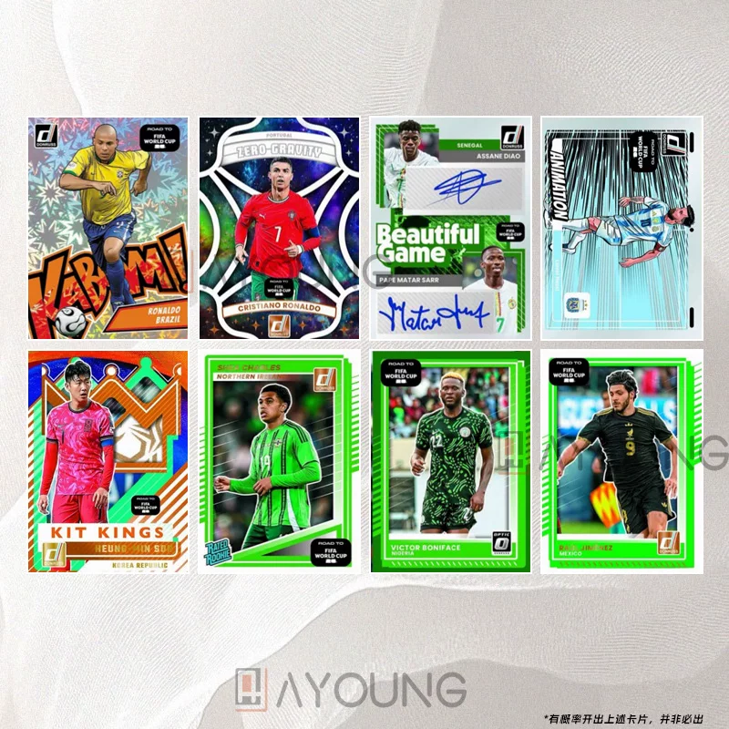 Карточка футбольной звезды 2025-26 Panini Panini Durex donruss road to the World Cup с гранатой жирная сумка