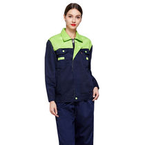 Wenstan WST537 long-sleeved work clothes labor protection clothes work clothes auto repair clothes green navy suit 2XL