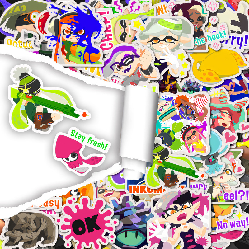 Splatoon Splatooner Stickers Personalized Game Peripherals Waterproof Adhesive Creative Planner Universal Decoration Splatoon Splatooner Stickers Personalized Game Peripherals Waterproof Adhesive Creative Planner Universal Decoration
