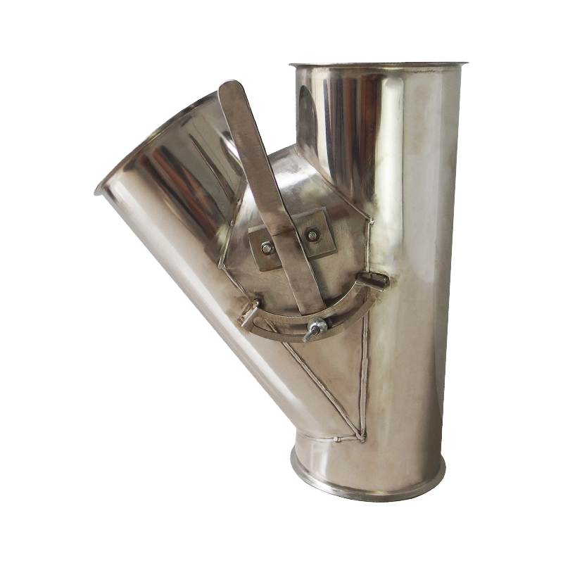 Stainless Steel Diverter Tee, Diverter Three-Way Connector, Offset Three-Way Pipe Connection, Air Grid Valve Welded Y-Type Tee Stainless Steel Diverter Tee, Diverter Three-Way Connector, Offset Three-Way Pipe Connection, Air Grid Valve Welded Y-Type Tee