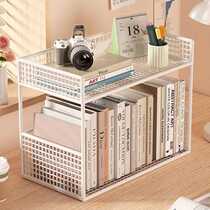 Desktop bookshelf desk storage rack office desk multi-layer storage cabinet home simple small book