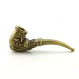 Ретро латунный старомодный мундштук для пожилых людей, дракон и феникс