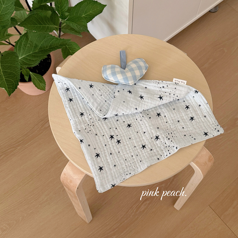 Pinkpeach Blue Starfish Hand Towel Cotton Gauze Soft ins Style Home Atmosphere Kitchen Bathroom Cleaning Cloth Towel