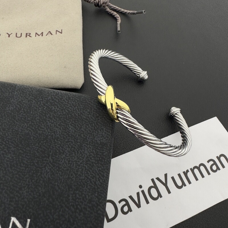 David Yurman New Bracelet Gold Jewelry X Letter Bracelet David Bracelet Women's European and American Fashion Trendy Jewelry David Yurman New Bracelet Gold Jewelry X Letter Bracelet David Bracelet Women's European and American Fashion Trendy Jewelry