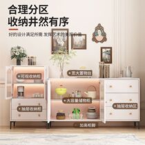 Light luxury solid wood sideboard wall cabinet living room storage cabinet home kitchen cabinet simple tea cabinet storage cabinet