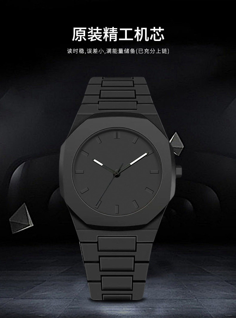 Наручные часы 2025手表高级感防水女表男士中东爆款塑胶男款石英绿色多巴胺粉色 Dijie