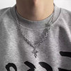 Melted Cross Pendant Necklace for Men, High-End, Cool and Trendy Sweater Chain, Men's Niche Design Clavicle Chain