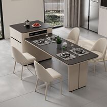 French island dining table integrated retractable home island tea table inverted telescopic guide table slate dining table and chairs